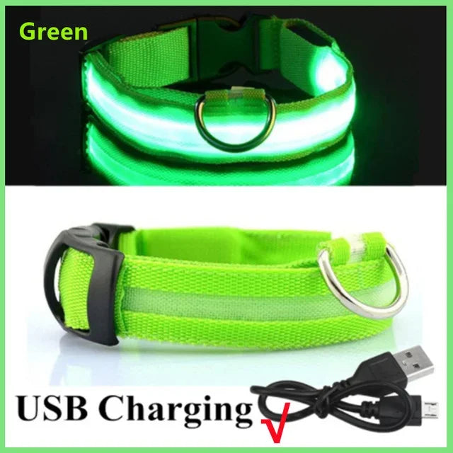 Adjustable Glowing Dog Collar