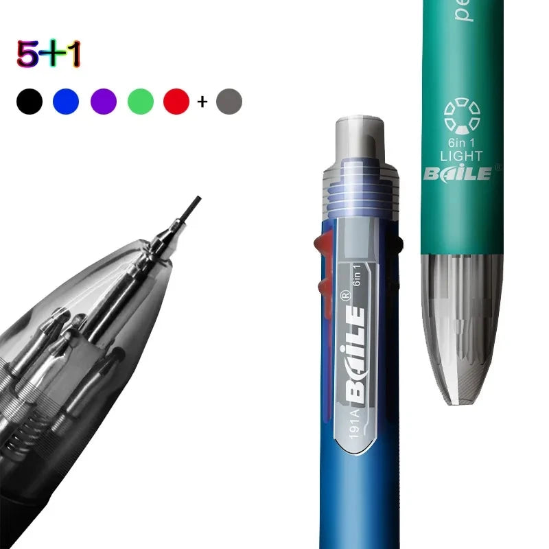 6 In 1 Multicolor Ballpoint Pen