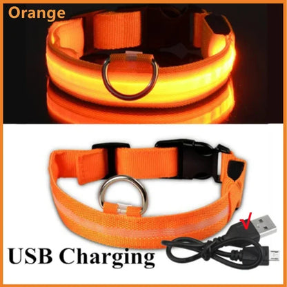 Adjustable Glowing Dog Collar