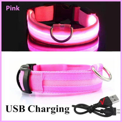 Adjustable Glowing Dog Collar